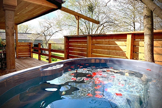 Image de notre Jacuzzi extérieur, pour un moment inoubliable.